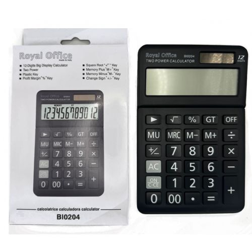 CALCOLATRICE ROYAL OFFICE BIG 12 CIFRE BI-0204